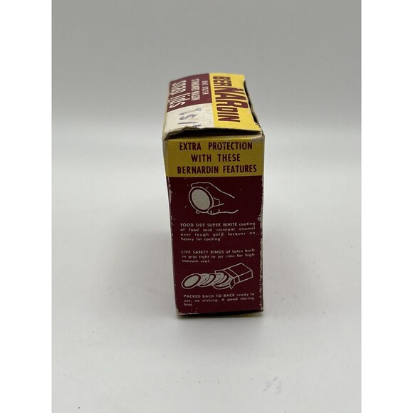 Vintage BERNARDIN Standard Mason Snap Lids  Indiana 7/12 Incomplete Set In Box - Picture 4 of 5